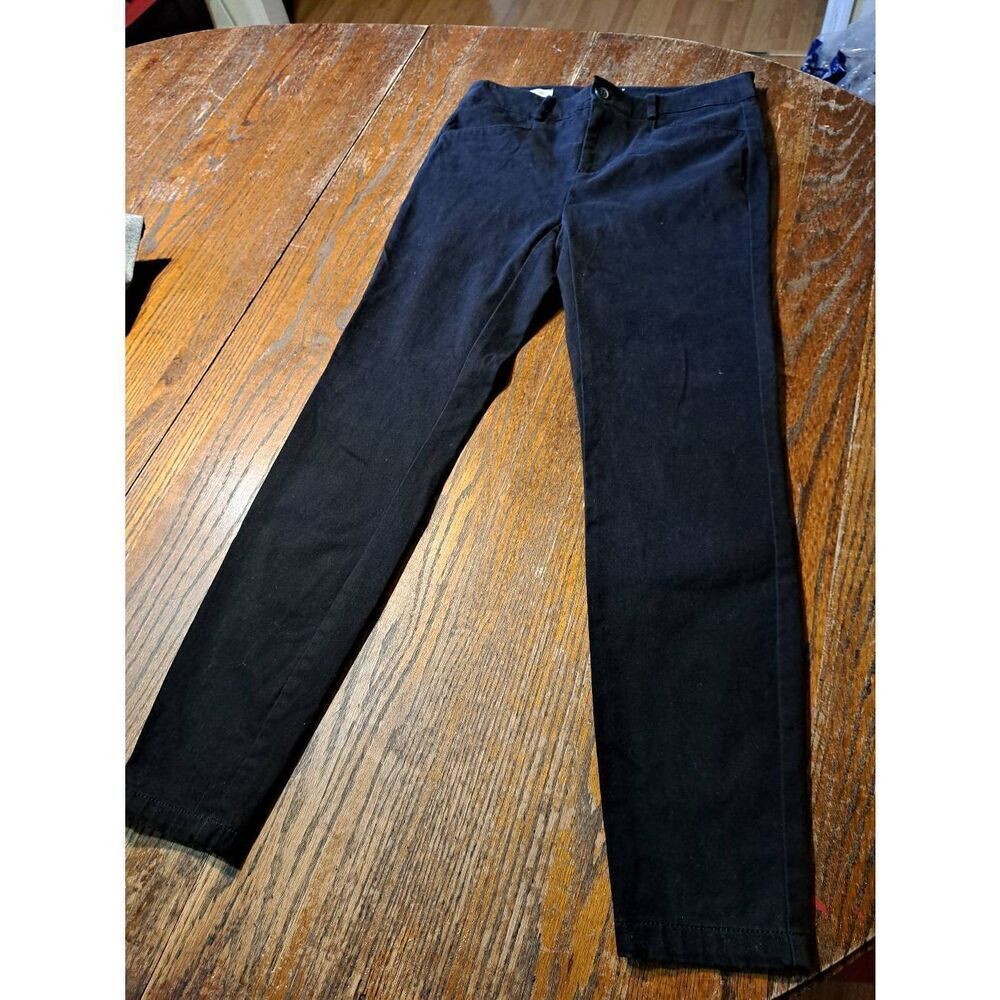 Size 0 Loft Outlet Black Skinny Ankle Pants w Pockets and Belt Loops